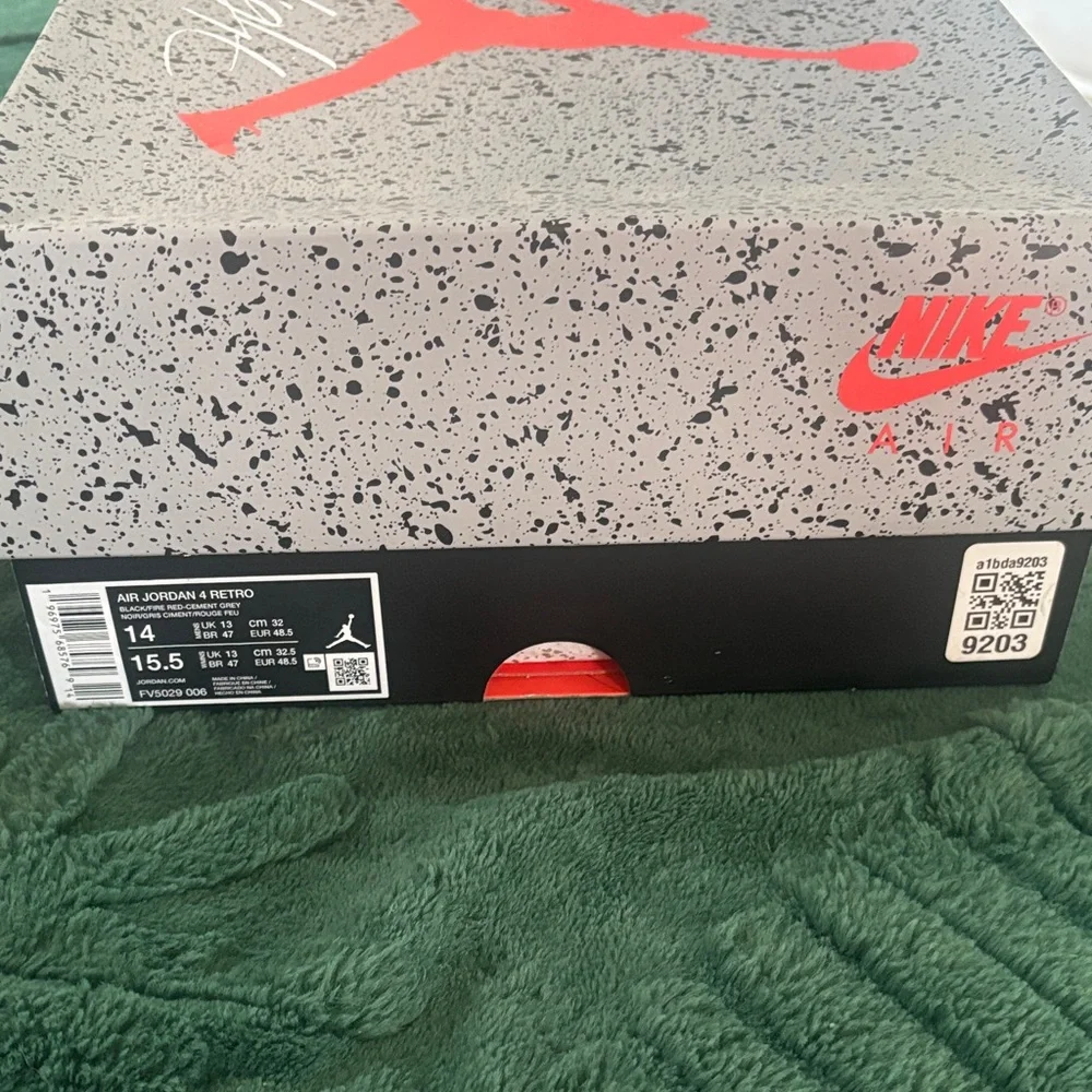 AIR JORDAN 4 Retro red gray cement Men’s Size 14 never worn. - Picture 7 of 8